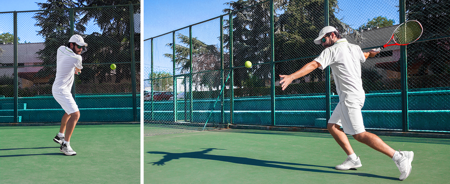 Тенісні кросівки FitVille для чоловіків, широкі, з антиковзким покриттям, для залу, бадмінтону, фітнесу, бігу (42 EU, білі з сірим)