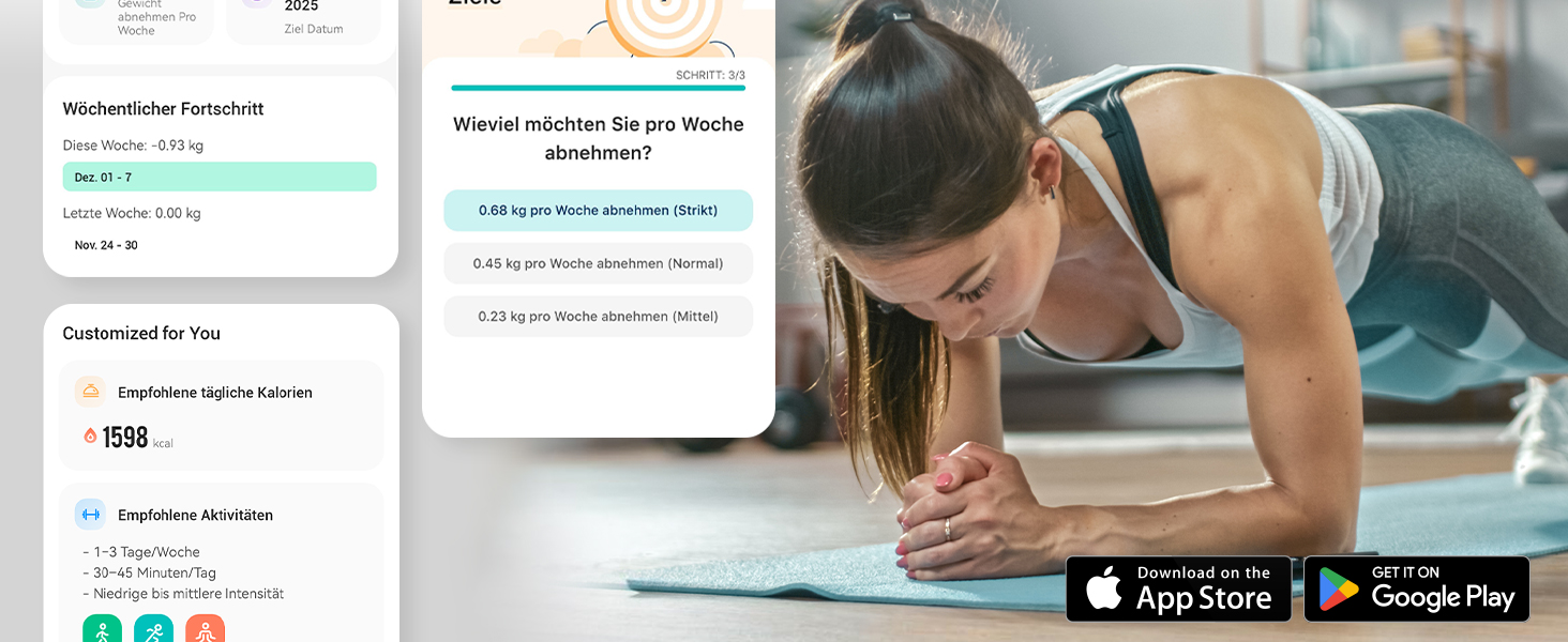 Електрична вага Etekcity для вимірювання складу тіла (180 кг, 13 показників, Bluetooth, APP)