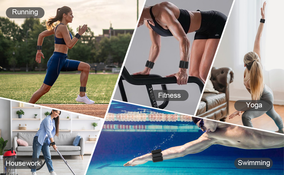 Набір манжет для обтяження зап'ястя Granvoo (2 шт.), регульовані, для фітнесу, йоги, танців, аеробіки