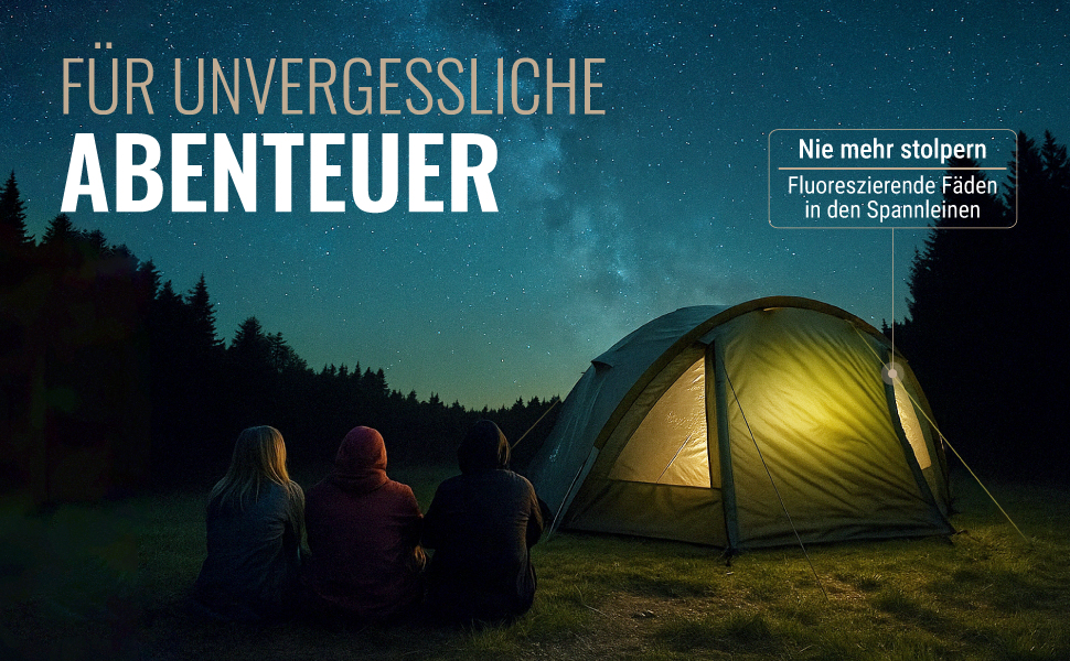 Намет WANDERFALKE® для 2-4 особи, водонепроникний (4000 мм), ультралегкий, з невеликим об'ємом у складеному стані. Сімейний намет з тамбуром для кемпінгу, подорожей, риболовлі. Підходить для теплої та холодної погоди (CAMP 4)