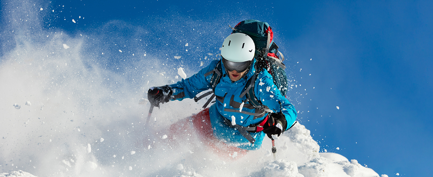Шолом для сноуборду та лиж для чоловіків та жінок, дорослий, вентиляційні отвори, EPS-сердечник, розмір M (56-58 см), білий