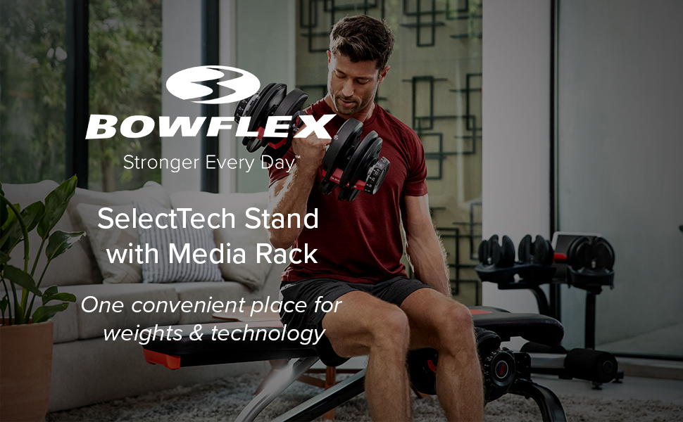 Стійка для гантелей Bowflex з медіа-стійкою