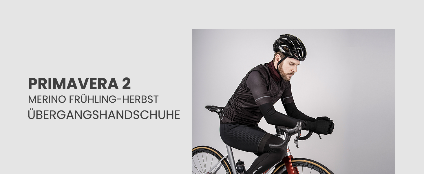 Рукавички велосипедні GripGrab Primavera 2 Merino XL/XXL, чорні - термо, сенсорні, для весни/осені/зими