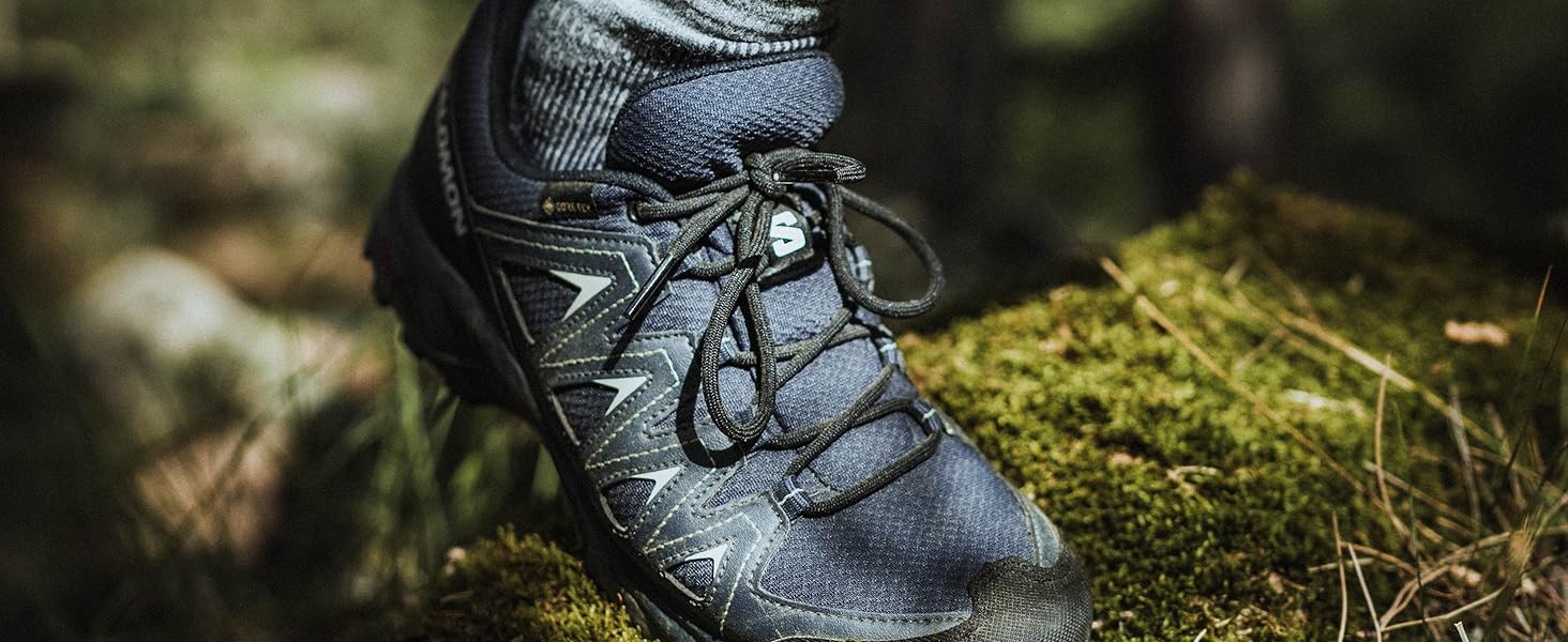 Жіночі трекінгові черевики Salomon X Braze Mid Gore-Tex, 39 1/3 EU, Ebony India Ink Bleached Aqua