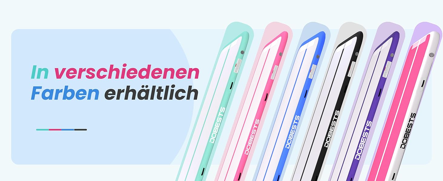 DOBESTS Airtrack Matte - Килимок для гімнастики та фітнесу, 600x100x20 см, рожевий та фіолетовий