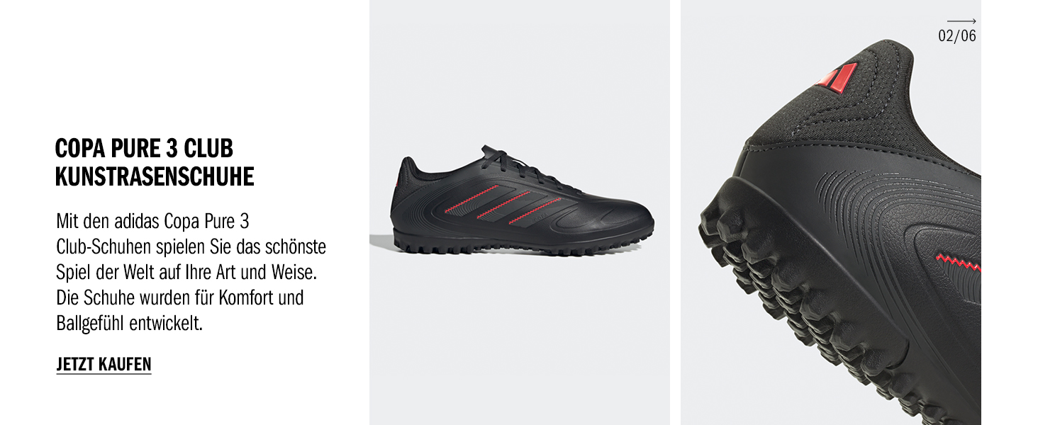 Дитячі футбольні бутси adidas Copa Pure III Club FG/MG, 35 EU, чорний/білий/лимонний, унісекс