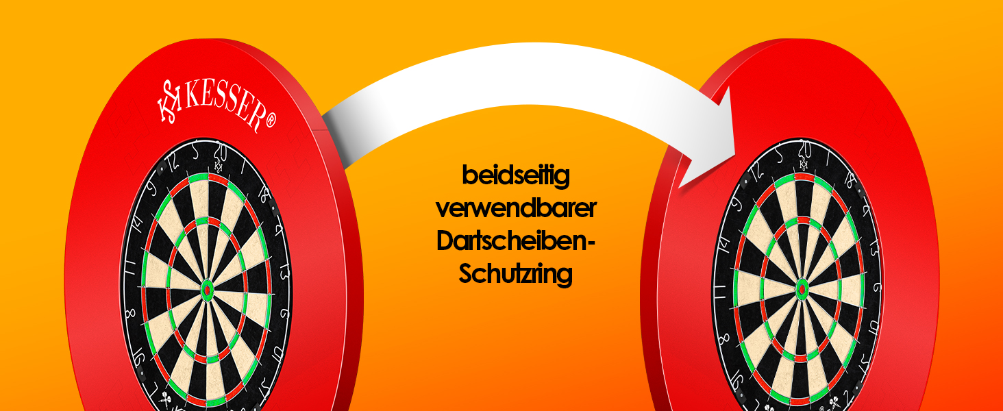 Захисне кільце для дартсу KESSER Ø45см настінний протектор (червоний)