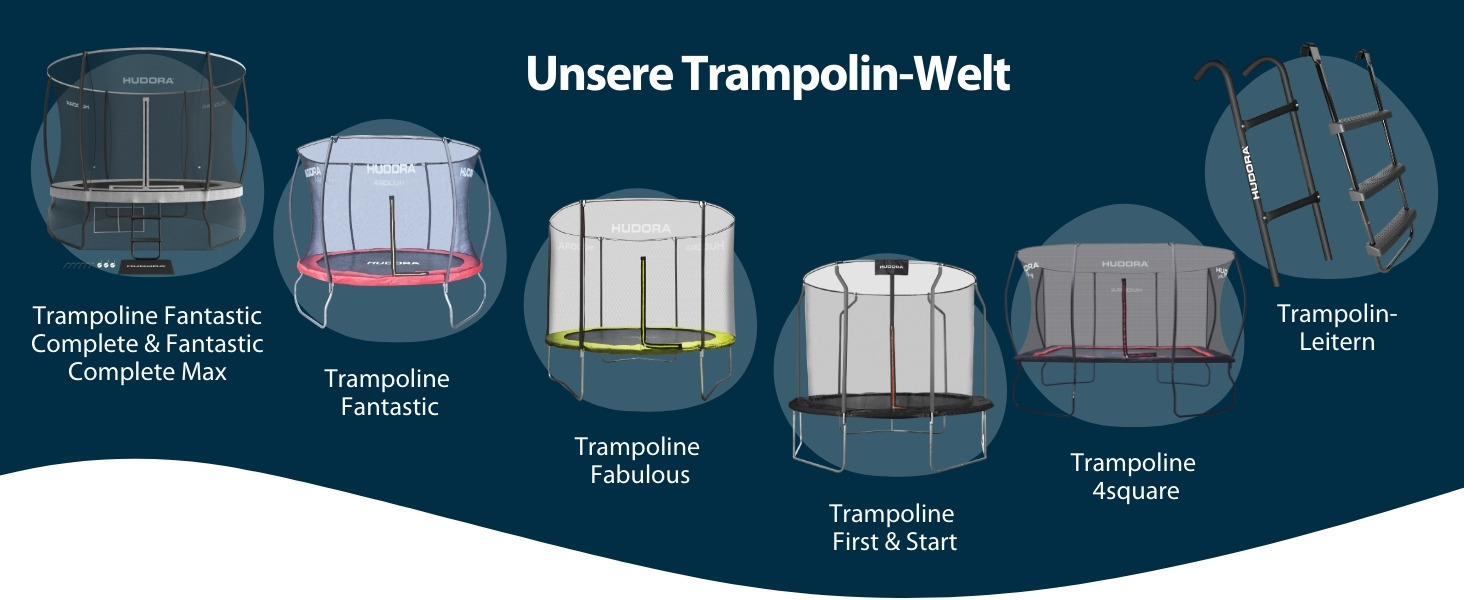 Батут HUDORA 4square 244x366/215x305 см - великий прямокутний для активного відпочинку, до 120 кг, сімейний, висока пружність, якісний