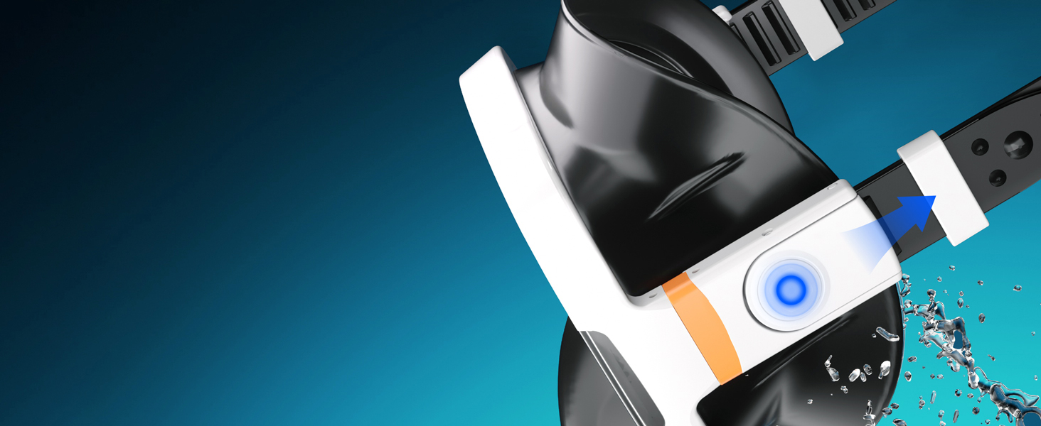 Набір для снорклінгу G2RISE для дорослих: маска та трубка для плавання, дайвінгу та снорклінгу. Зручна маска з загартованими лінзами та регульованою застібкою. Біло-помаранчевий колір.