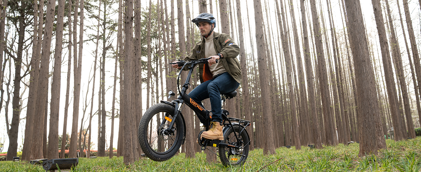 Велосипед HITWAY E-Bike 20 товсті шини, акум. 36/48В, запас 35-100 км, 7 передач