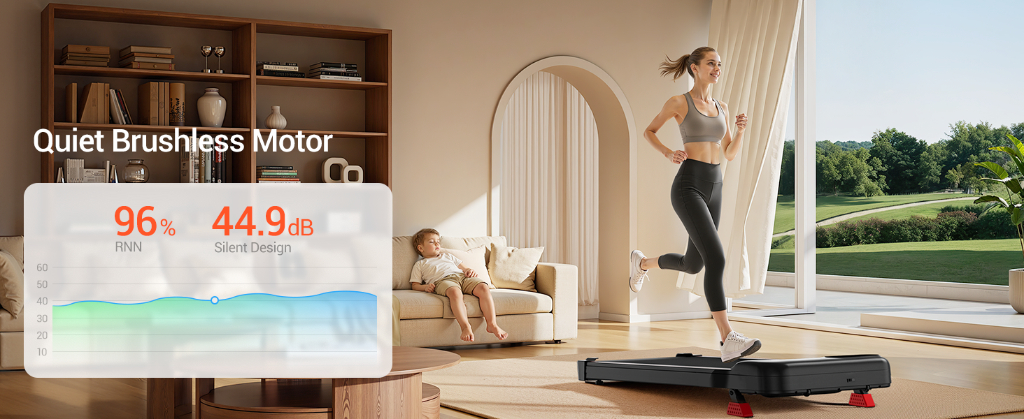 Walking Pad з нахилом 15%, біговий килимок 8-10 км/год з нахилом для дому, з трійною амортизацією та тихим 2.5PS мотором, максимальне навантаження 136 кг (10 км/год)