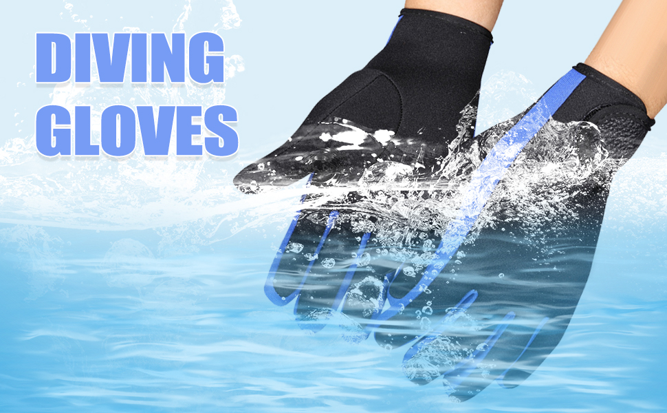 Рукавички для дайвінгу VGEBY1, 1 пара, 3 кольори, п'ятипалі неопренові рукавички для дайвінгу, снорклінгу, каякінгу, серфінгу та інших водних активностей, темно-синій L