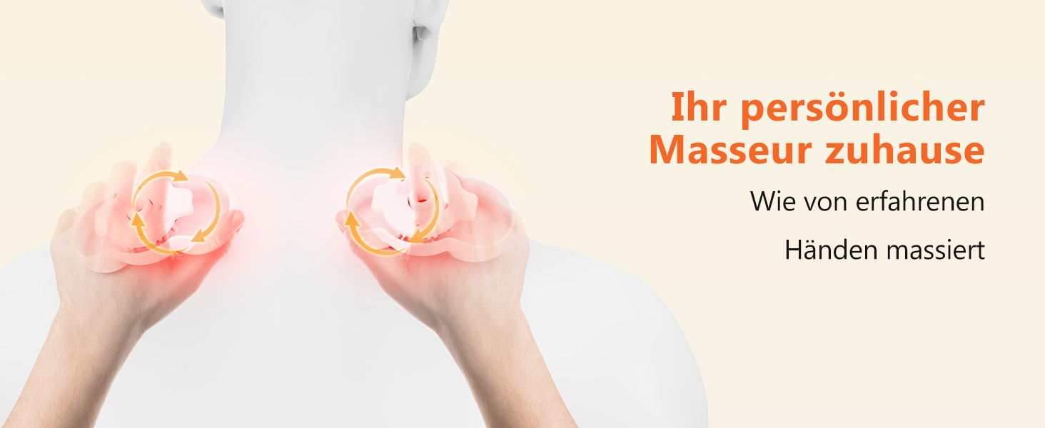 Масажна подушка Shiatsu для шиї, плечей і спини з підігрівом, обертові масажні головки, масажер для дому та офісу, чорна