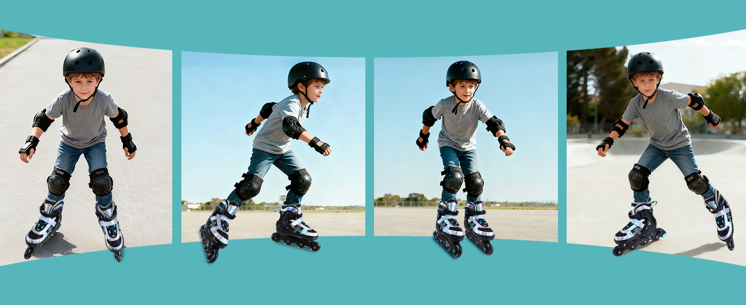 Регульовані роликові ковзани-ролики для дівчаток та хлопчиків, підшипники ABEC 7, високопружні PU колеса, алюмінієва рама, для вулиці, залу, дітей та дорослих