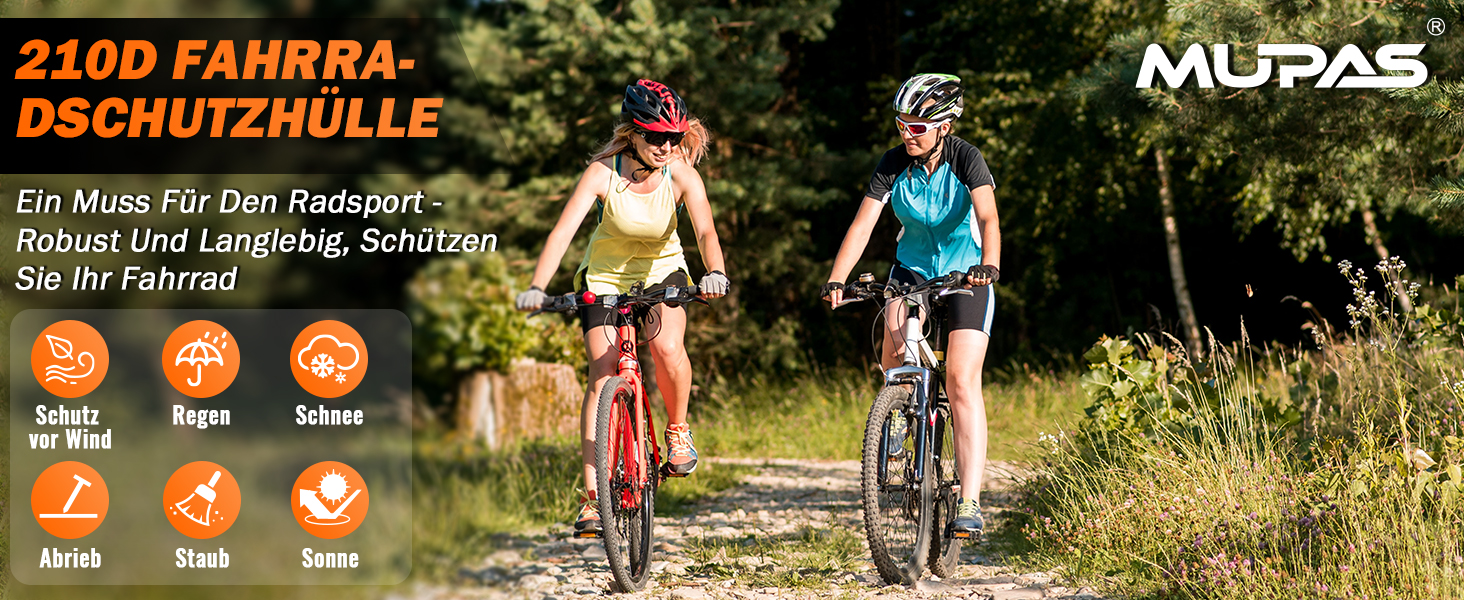 Водонепроникний чохол для велосипеда 210D Oxford, 200 x 110 x 70 cm, чорний. Захист від дощу, пилу та сонця. З отвором для замка та сумкою.