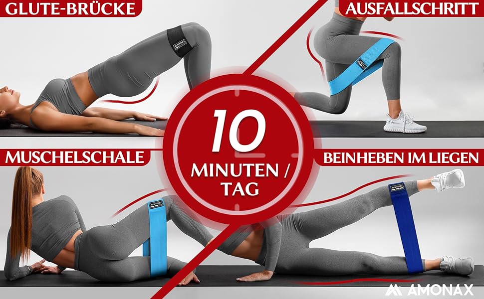 Фітнес-гумки для жінок Amonax, набір еластичних стрічок для тренувань, стрічки опору для присідань, обладнання для схуднення вдома, спортивний інвентар для дому (L, блакитний)