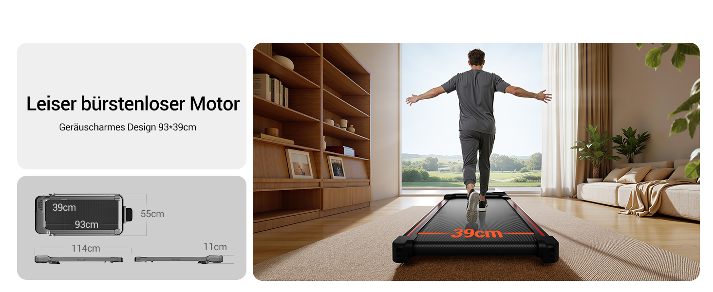 Walking Pad з нахилом 15%, біговий килимок 8-10 км/год з нахилом для дому, з трійною амортизацією та тихим 2.5PS мотором, максимальне навантаження 136 кг (10 км/год)