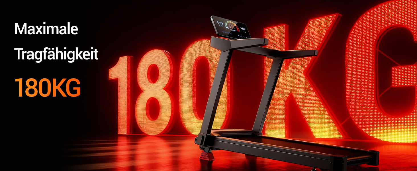 Бігова доріжка для дому LONTEK: складана, з нахилом 16%, швидкість до 14 км/год, мотор 3.5 к.с., пульсометр, LED-дисплей, макс. навантаження 180 кг, чорна