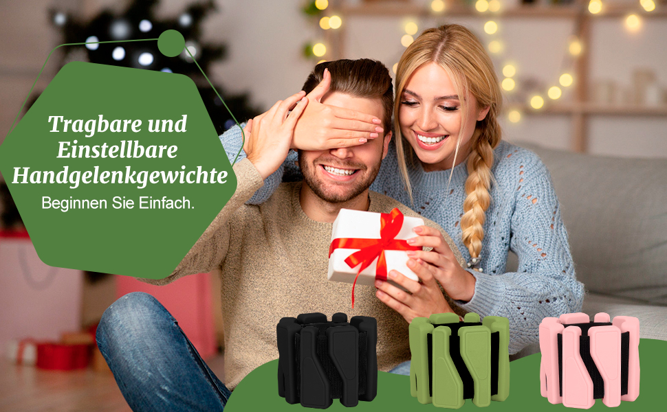 Набір манжет для збільшення ваги 2 шт. (0,46 кг кожна), регульовані ваги для зап'ястя, фітнес-браслети з вагою, ваги для ніг для танців, балету, пілатесу, кардіо, аеробіки, ходьби, зелені