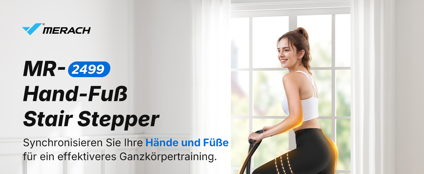 MERACH Stair Stepper Pro: кардіо-тренажер для дому з регулюванням навантаження, складаний вертикальний степер, фітнес-обладнання (2499B1)