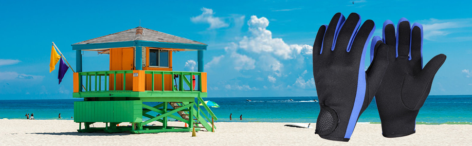 Рукавички для дайвінгу VGEBY з неопрену, для снорклінгу, каякінгу, серфінгу, водного спорту, чорні та жовті, розмір S