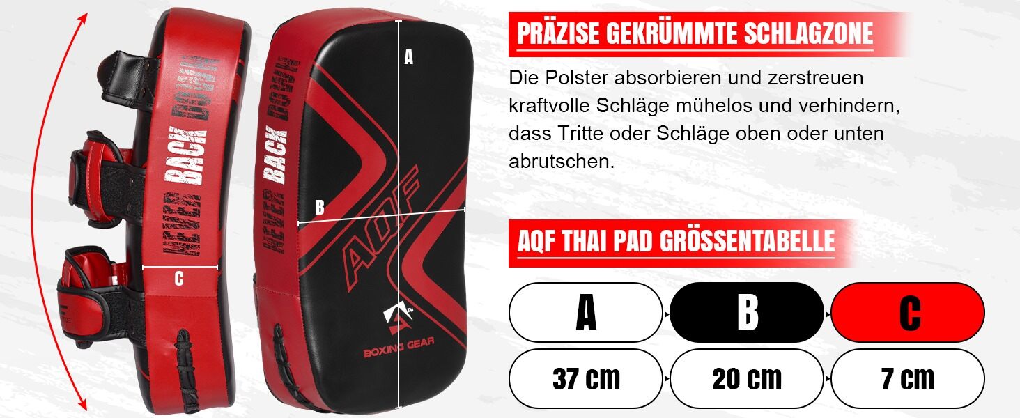 Захисний рукав для ударів AQF - Kickboxing, Muay Thai, MMA, Karate (червоний)