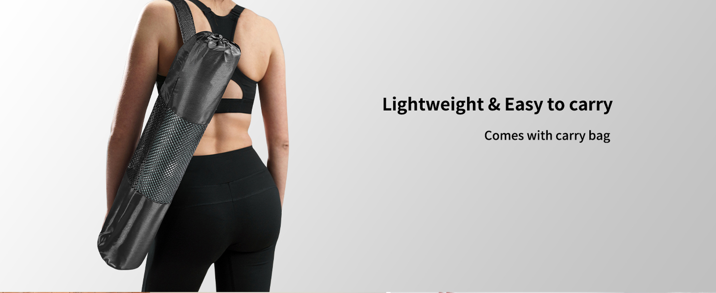 Йога мат PROIRON, неслизька, з розміткою, для йоги, фітнесу та спорту, блакитна