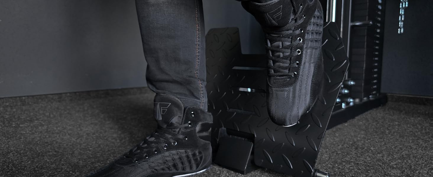 FOX-FIGHT Кросівки для бойових мистецтв | Для жінок та чоловіків | Дихаючі, гнучкі | Замша | Кросівки для боротьби | Атлетика, фітнес, бодібілдинг (44 EU, Чорний)