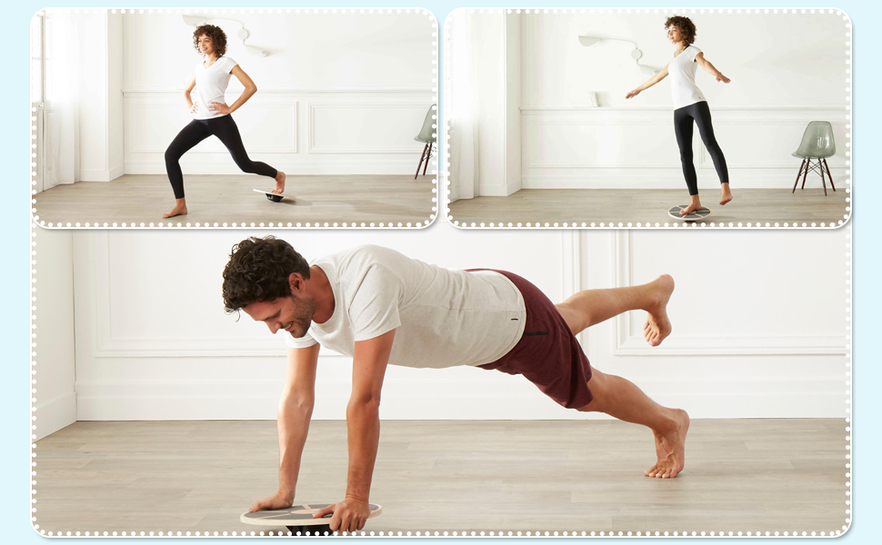 Дерев'яна баланс-дошка з неслизьким основанням, 40 см з ручками для вправ, для дорослих (чорна)