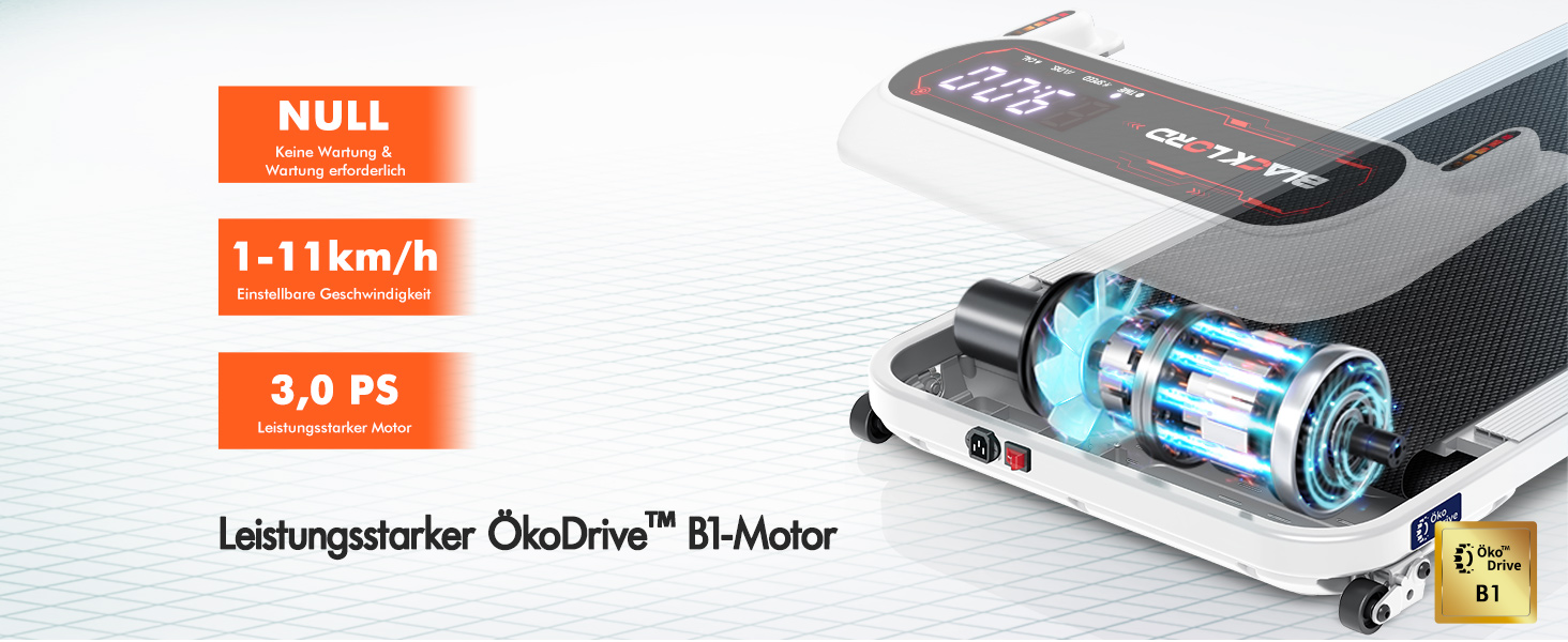 Біговий тренажер BLACK LORD X7 - Walking Pad з тихим мотором 3.0PS, до 130кг, Bluetooth, 3 рівня нахилу, антиковзаюча поверхня