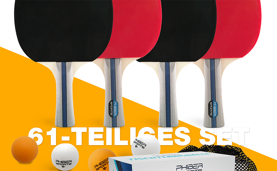 Набір для настільного тенісу: 4 ракетки, 8 м'ячів, сумка | Для гри в приміщенні та на вулиці | Підходить для початківців, сімей та професіоналів