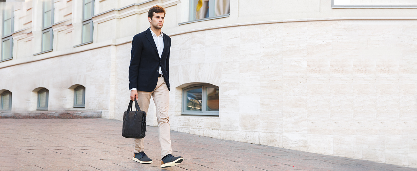 Чоловічі Slip-On кросівки: дихаючі, з шнурівкою, для ходьби, фітнесу, спорту, відпочинку та бізнесу. Розмір 43.5 EU, блакитні