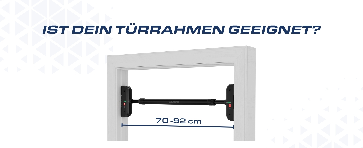ELANI Климатична стійка для турніків на дверний отвір 70-92 см, до 200 кг, без свердління, з інноваційною блокувальним гвинтом – чорний колір