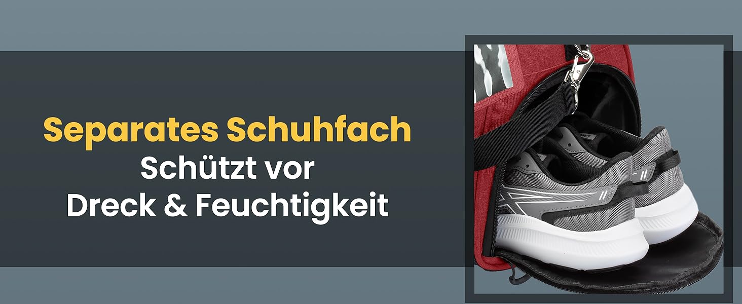 Спортивна сумка Heldenwerk® для жінок та чоловіків, 30л, 48 x 26 x 25 см. З відділенням для взуття та мокрих речей. Ідеальна для подорожей, тренувань, фітнесу.