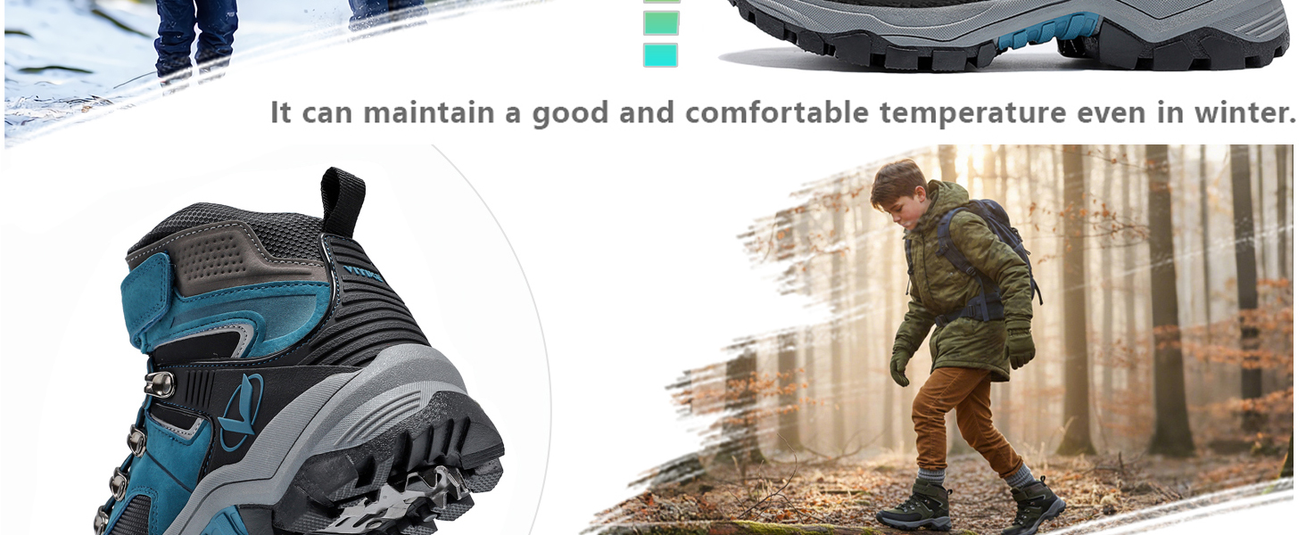 Зимові черевики для хлопчиків ASHION, 39 EU, чорні: утеплені, для трекінгу та ходьби