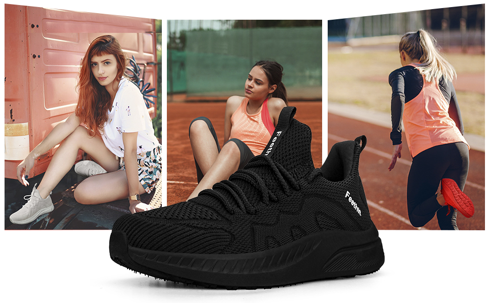 Жіночі кросівки Feethit: дихаючі, легкі, для бігу та фітнесу, outdoor, 42 EU, темно-сірий