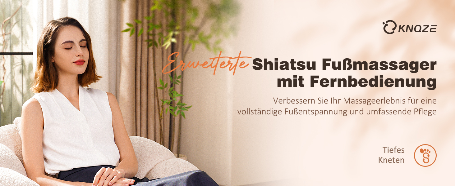 Електричний масажер для ніг Shiatsu з підігрівом, функціями розмину та компресії, 3 режими масажу для полегшення при плантарному фасціїті та нейропатії, сірий