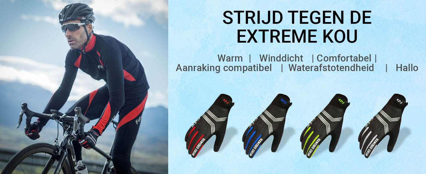 Зимові велорукавички FDX з повним пальцем, дихаючі, водовідштовхувальні, вітронепроникні, з гелевою підкладкою, сумісні з сенсорними екранами, неслизькі, теплі – ідеальні для MTB, шосе, їзди на велосипеді та бігу. Чорний/Білий S