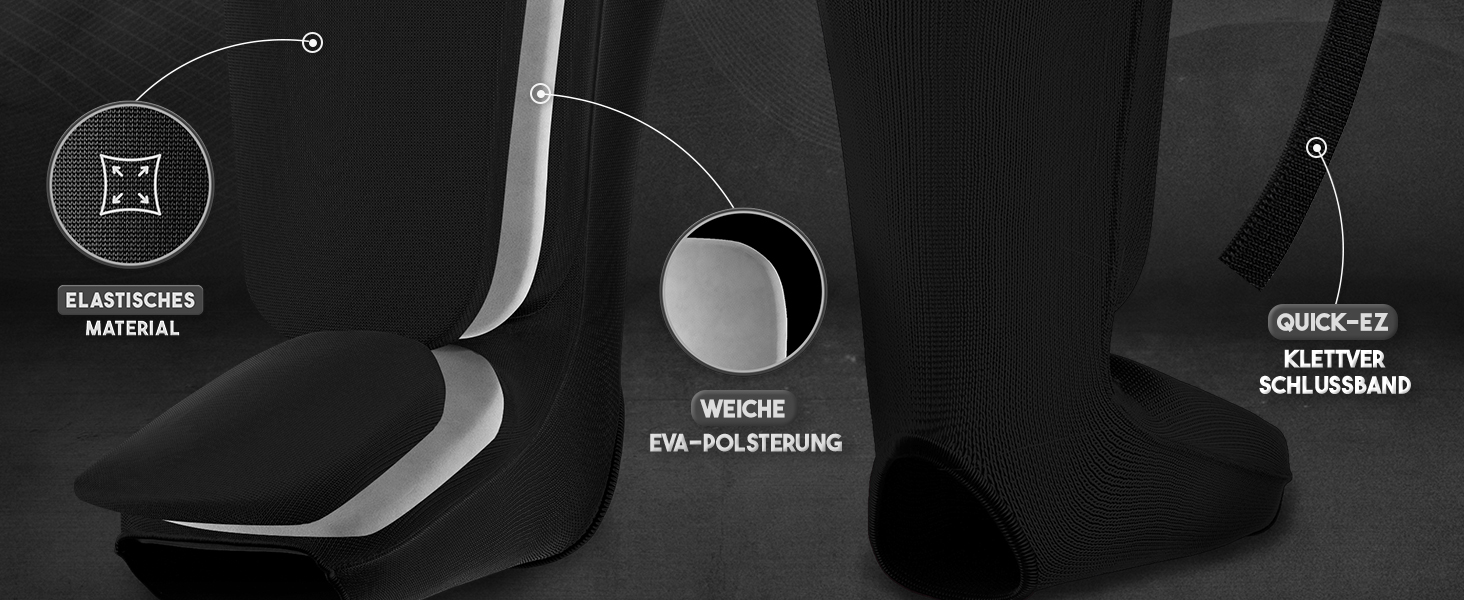 Захисники для ніг RDX для кікбоксингу, тайського боксу, ММА, муай-тай. Захист для ніг, чоловічі та жіночі, повний захист, чорний колір.