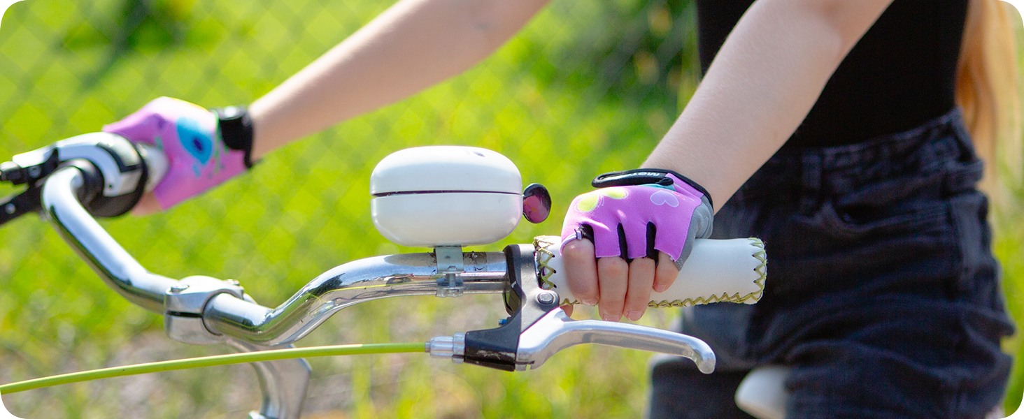 Дитячі велосипедні рукавички Meteor Unisex для дітей, Gel BMX, червоний квітка, розмір S (6.5-7cm)