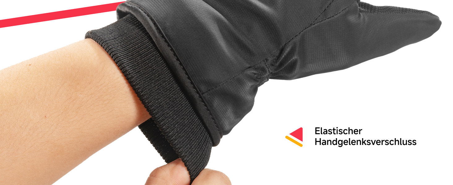 Терморукавички Trendoux для чоловіків та жінок: теплі, водонепроникні, вітронепроникні рукавички для велосипеда, катання на лижах, бігу з підтримкою сенсорного екрану та м'яким флісовим підкладкою, чорні