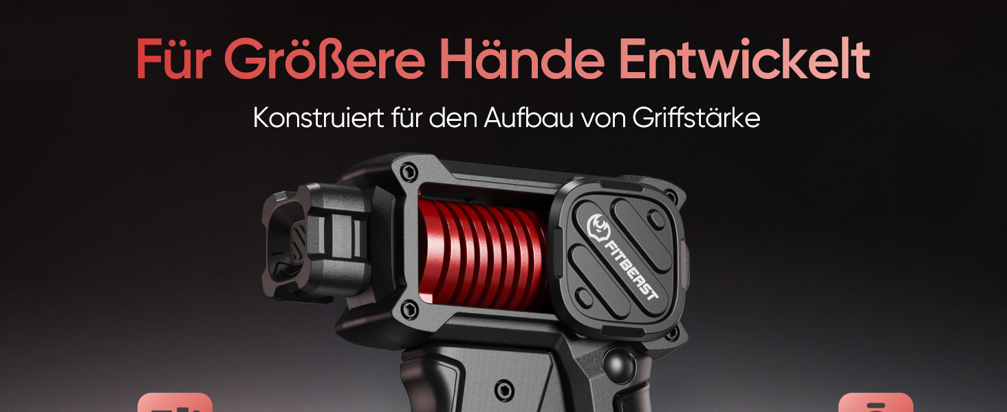 FitBeast Griffkrafttrainer 30–130LB з лічильником – регульований тренажер для рук чоловіків з великими руками, ергономічна ручка, тренування вдома та в офісі