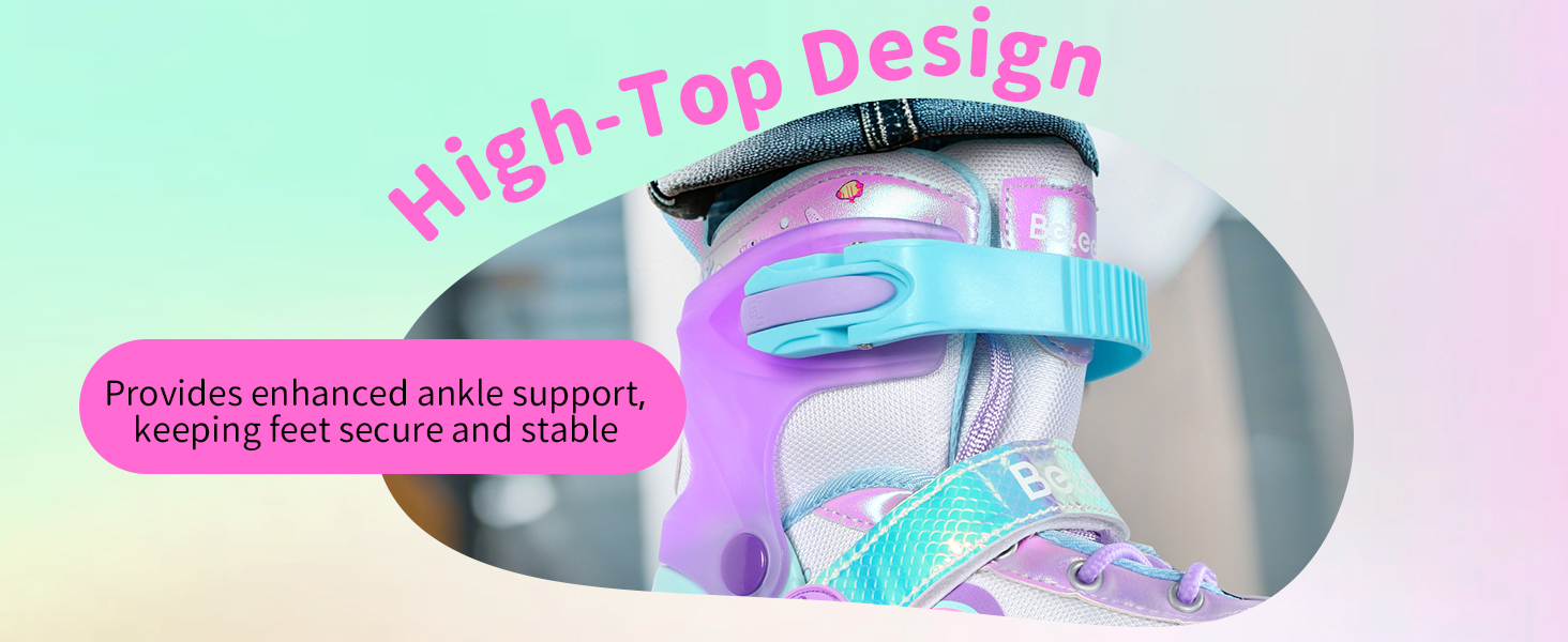 Ролики для дітей BELEEV - рожеві, регульовані, з LED-підсвіткою, 34-37 EU