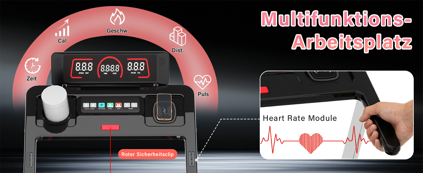 Біговий тренажер для дому з нахилом 10%, Walking Pad, складаний, 3.5HP, з Bluetooth, 12 програм, LED-дисплей, срібний