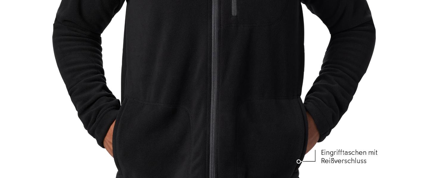 Чоловіча флісова куртка Columbia Fast Trek II Full Zip чорного кольору, розмір M