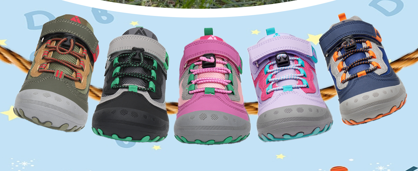 Дитячі трекінгові кросівки Mishansha для активного відпочинку, спорту та прогулянок. Зелені кросівки для дівчаток, розмір 29 EU, фіолетовий колір. Легкі та зручні кросівки для туризму та повсякденного носіння.