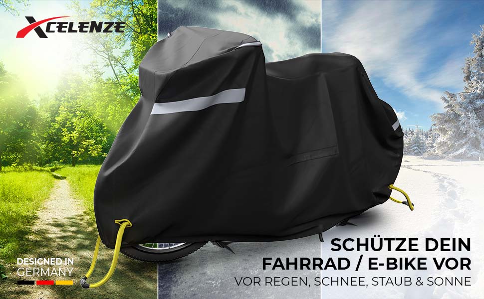 Водонепроникний чохол для велосипеда Xcelenze з відбивачами, міцний та з UV-захистом (XXL, для 2 велосипедів)
