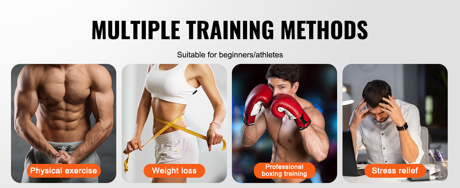 Боксерський тренажер VEVOR Box-Speed-Trainer з підставкою, для молоді та дорослих, регульована висота, комплект з рукавичками, чорний