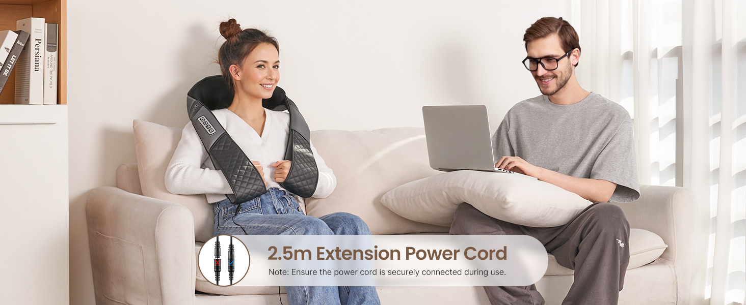 Масажер RENPHO для шиї та плечей з підігрівом, 3D-масаж глибоких тканин, масажер для спини, подарунок для жінок