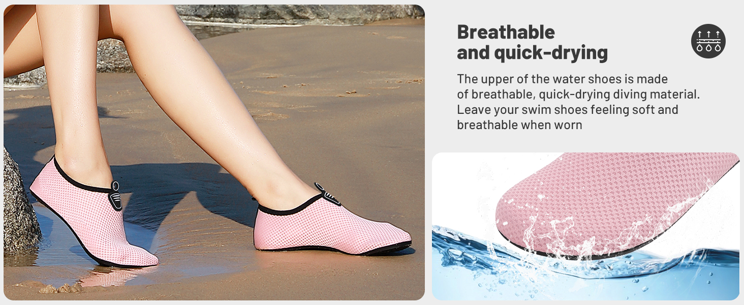 Чоловічі та жіночі аквашузи для плавання та відпочинку на пляжі. Легкі, швидковисихаючі, з антиковзким покриттям. Розмір 41 EU, чорний колір